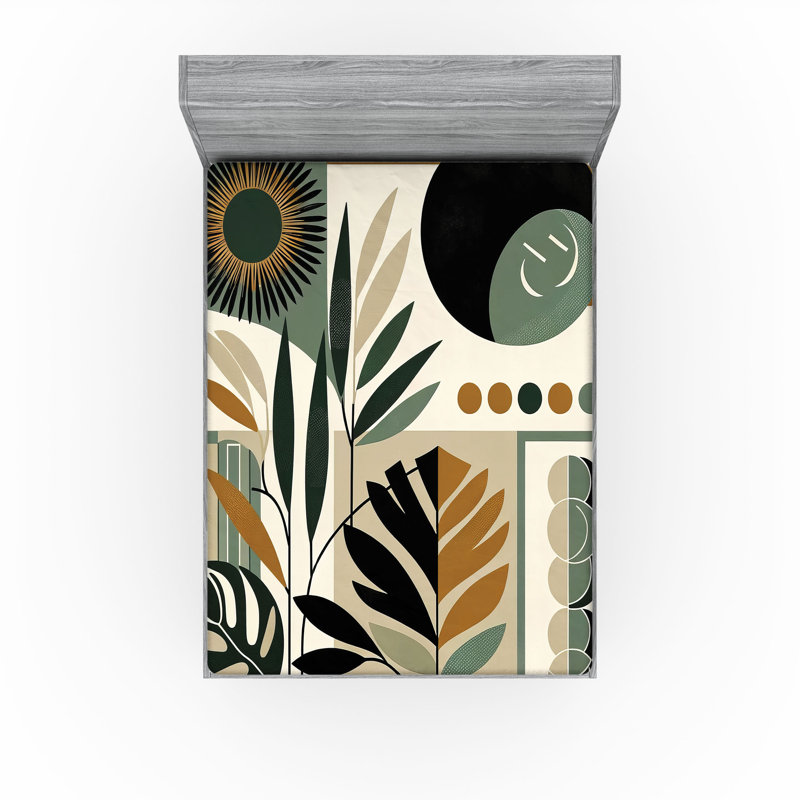 Microfiber Floral Fitted Sheet, Full