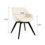 Table de salle à manger 31,5 "circulaire, table de salle à manger Tulip, table de salle à manger pour 2 à 4 personnes, plateau et base en panneau de fibres à densité moyenne et ensemble de 2 chaises en métal-242844293-242844292
