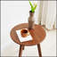 Table d'appoint ronde - Petite table d'appoint en chêne massif pour salon, chambre et balcon, facile à assembler et durable