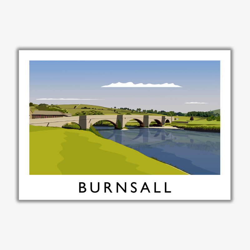 Burnsall - Print, 30cm H x 40cm W x 3cm D, No Framed