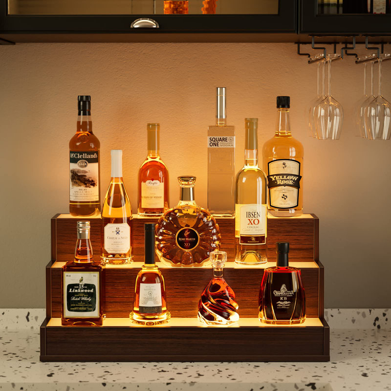 Tabletop Wine Bottle Rack Tan, 28cm H x 61cm W x 31cm D