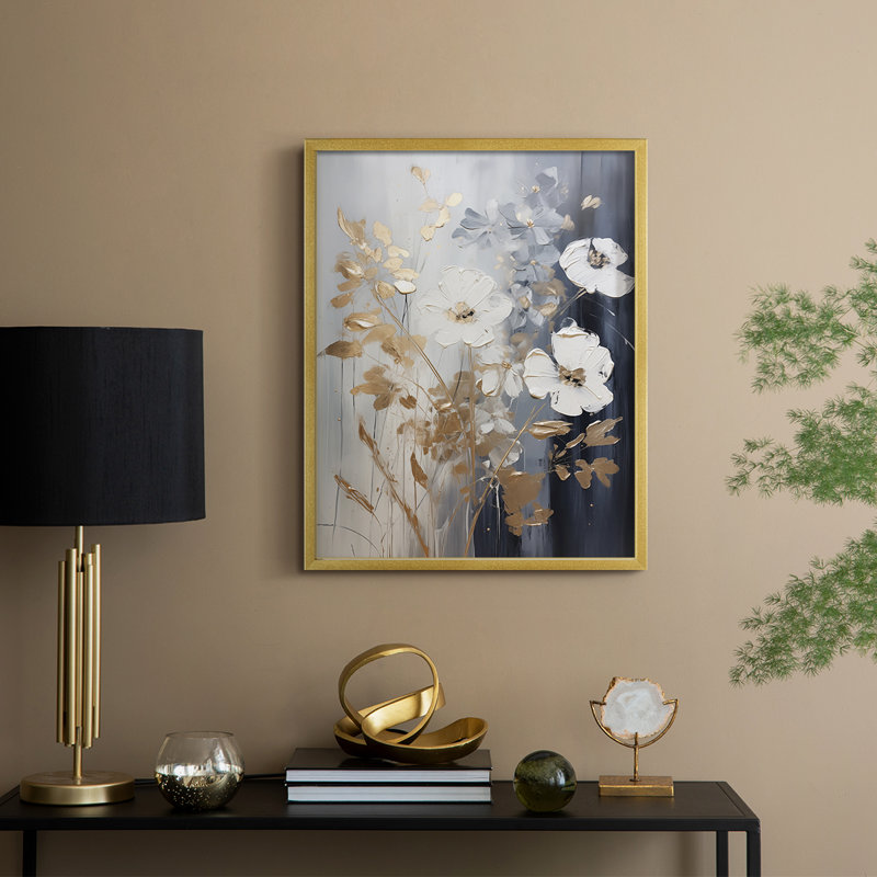 FLORAL Series CECXVII - Impression encadrée de qualité supérieure - Prêt à être accroché - Aucun clou requis