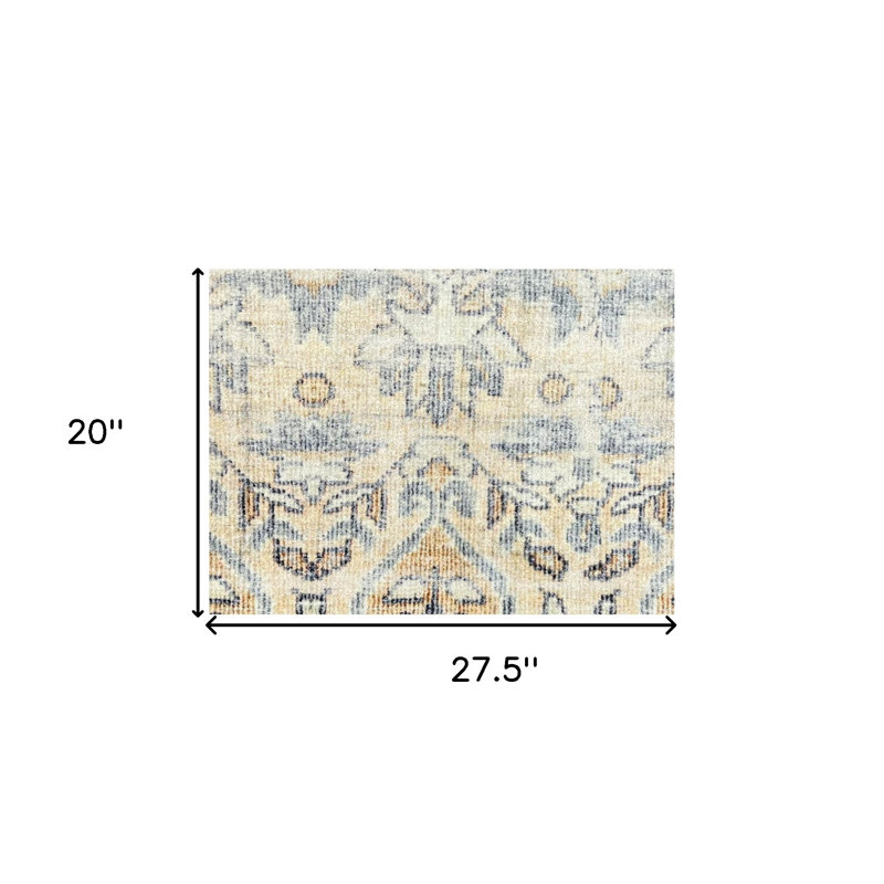 2' X 3' Gray Moroccan Machine Tufted Area Rug With UV Protection