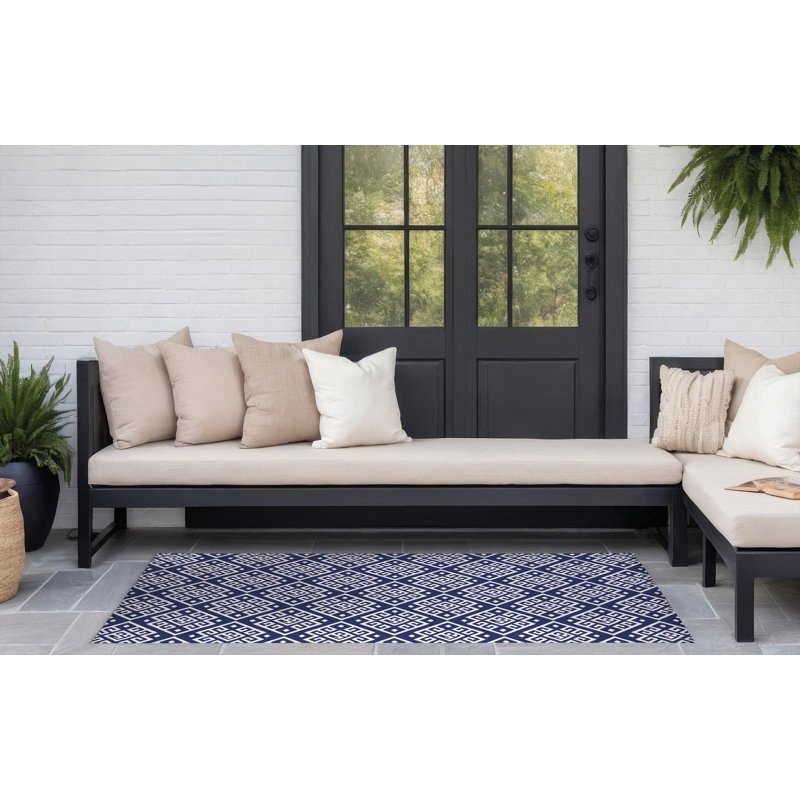 Tapis de bureau Athana, L 36 po x P 60 po, Marine
