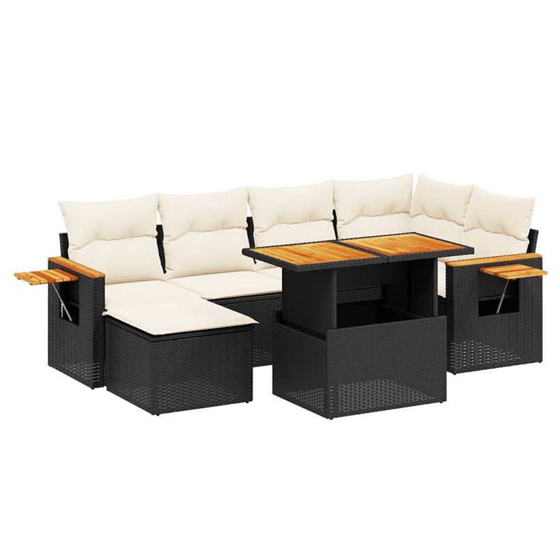 Grand canapé modulaire en rotin PE Vidaxl
