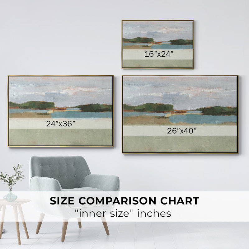 " High Noon Vista Study I ", 27" H x 41" W x 2" D, Gold