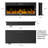 Ricka Recessed Wall Mounted Electric Fireplace - Heater with 3-Color LED Flames-214392185