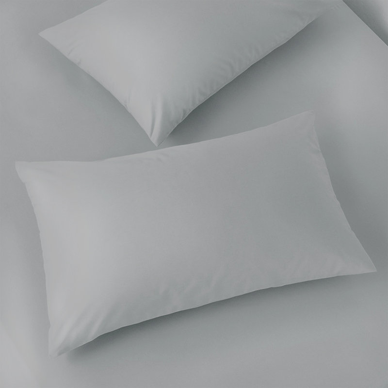 Paoletti Cotton Blend Housewife pillowcase, Light Dove Grey