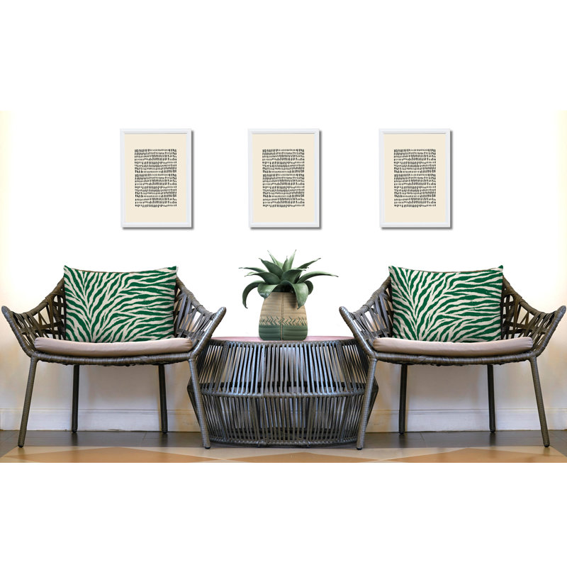 Oreiller réversible Jay Zebra, 20x14, Green