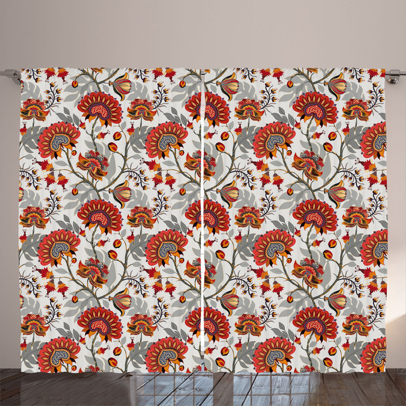 Uckfield Polyester Semi Sheer Curtain Pair