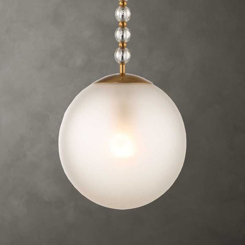 Uttermost Ripple 1 Light Frost Glass Pendant