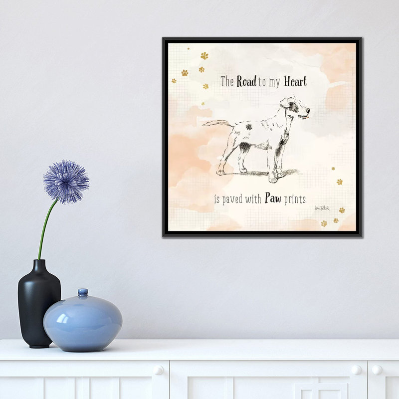 « fourrure friends i », impression sur toile, H 18 po x l 18 po x P 1,5 po, Toile avec cadre noir, Pas de tapis