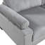 Canapé modulaire 6 pièces avec revêtement en velours côtelé gris, 3 chaises sans accoudoirs, 2 sièges d'angle, 1 structure en bois massif, housses amovibles, 7 coussins confortables, canapé modulaire contemporain, rembourrage en mousse, coussins à fermeture à glissière,-2102780086