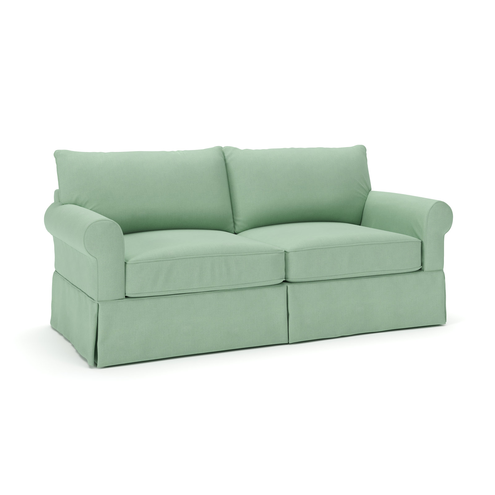 Amari 83'' Slipcovered Sofa, Bayou Spray Canvas