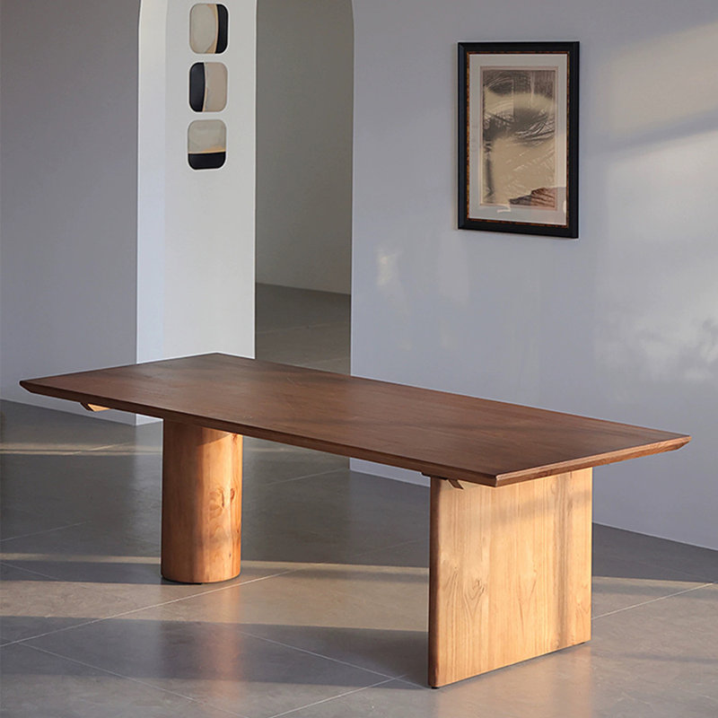 French style solid wood rectangular table, 29.5"H x 102.4"L x 35.4"W