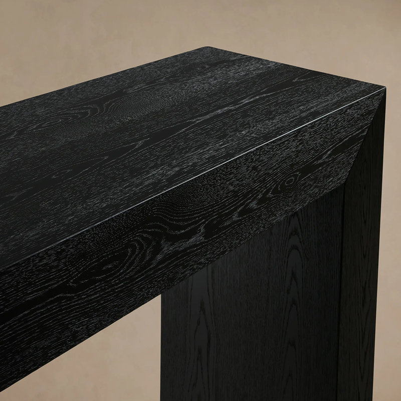 Console américaine de style américain, H 29,5 po x l 78,7 po x P 13,8 po, Noir