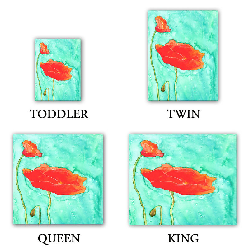  Housses de couette en microfibre Brazen Design Studio Poppy Trio, Housse de couette simple + 1 taie décorative stan