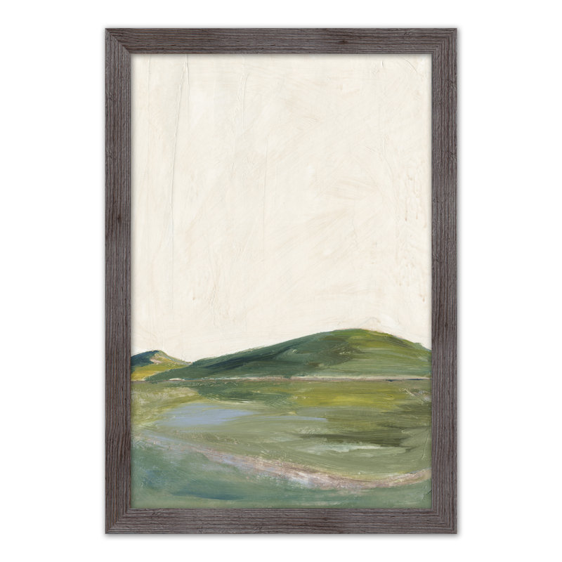 Abstrait vert - peinture, Cadre photo gris en acrylique, H 36 po x l 24 po x P 0,75 po