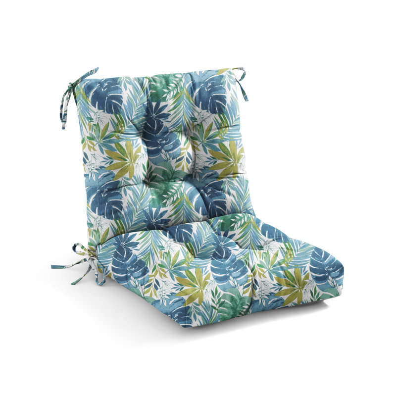  Outdoor Chair Cushion Tufted Seat & Back Cushion With Ties 40X21x4 Inch Waterproof UV Fade Resistant Replacement Cushion For Patio Garden Furniture,Floral