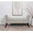 Jedu Velvet Upholstered Rolled Arm Storage Bench Beige-501157342
