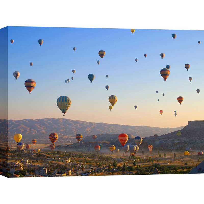 3AP6486 Flying Over Cappadocia, Turkey by Pangea Images - Wrapped Canvas Print, 70cm H x 100cm W x 4cm D