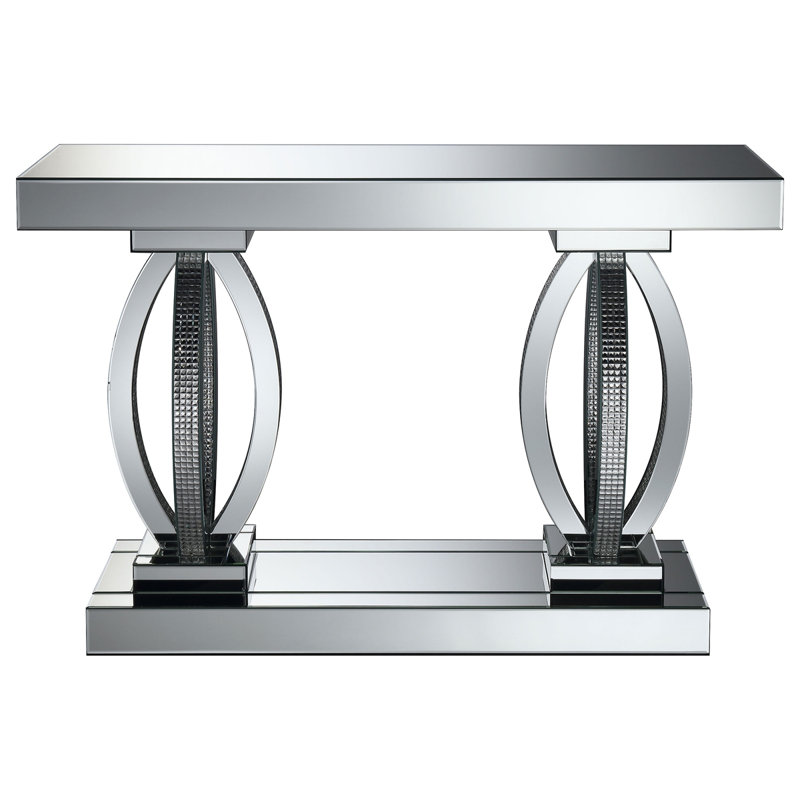 Mirrored Acrylic Entryway Sofa Console Table