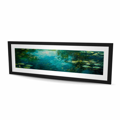 Statique - Reproduction matte encadrée turquoise pour la décoration intérieure