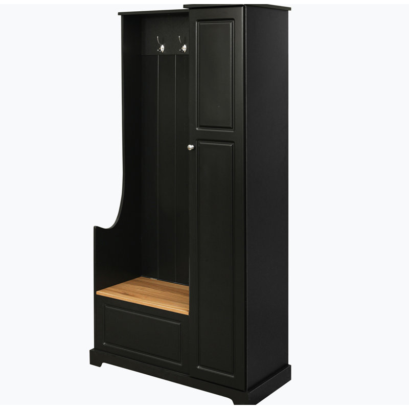 Armoire à chaussures avec tablettes réglables, Noir