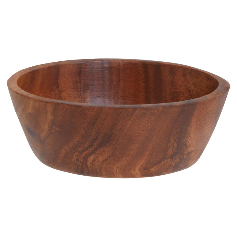 Acacia Solid Wood Decorative Bowl, 5cm H x 15cm w x 15cm D