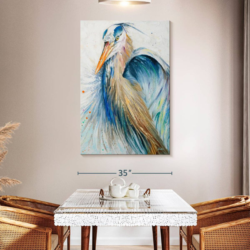 Brampt New Blue Heron II, 51" H x 34" W