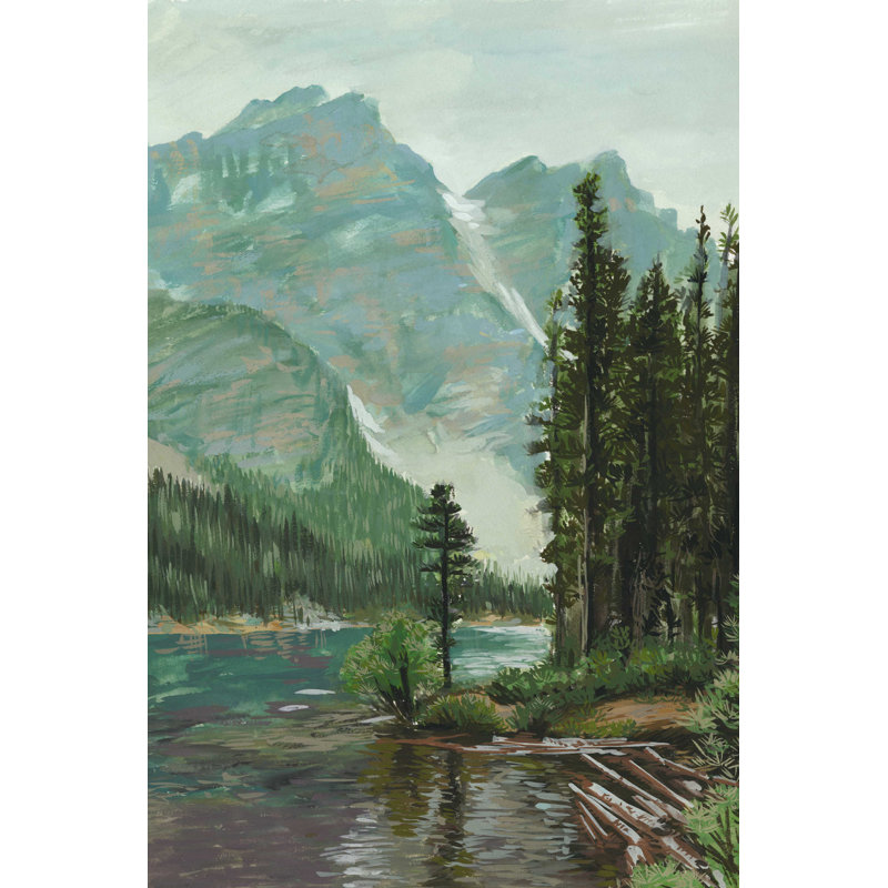 " Mountainscape III " by Melissa Wang Painting Print, 18" H x 12" W  