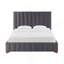 Stylish And Comfortable Upholstered Bed Frame With Headboard And Wooden Slats Support