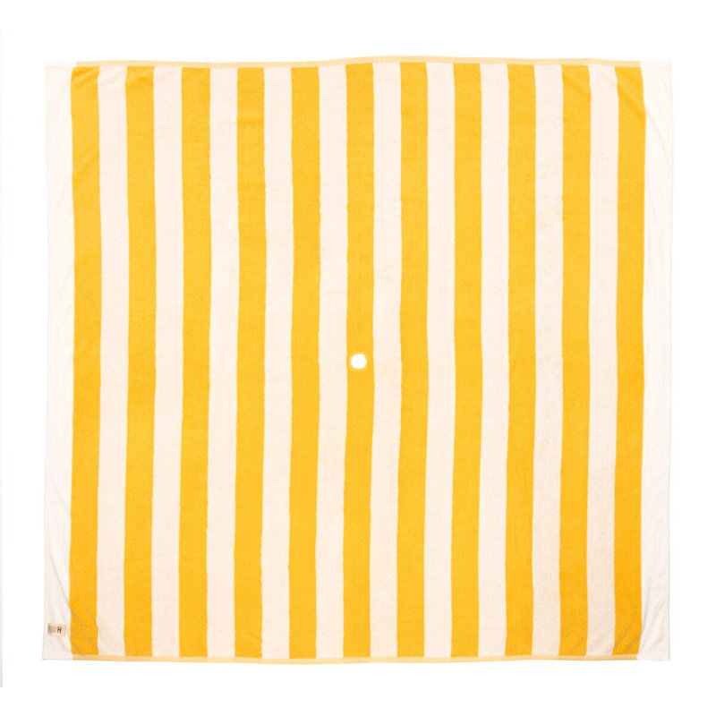 Couverture de plage, Jaune / Blanc
