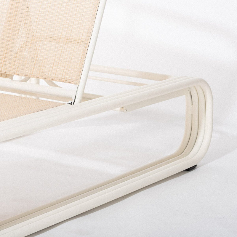 Contini Outdoor Chaise Lounge, Antique White