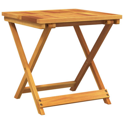 Garden Table Brown Solid Acacia Wood Medium Foldable by Gracie Oaks
