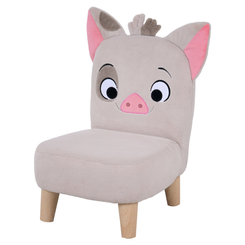 Disney Moana Pua Plush Chair, Kids Upholstered Chair, Comfortable Kids Seat for Bedroom, Nursery & Playroom, Soft Fabric, Sturdy Build