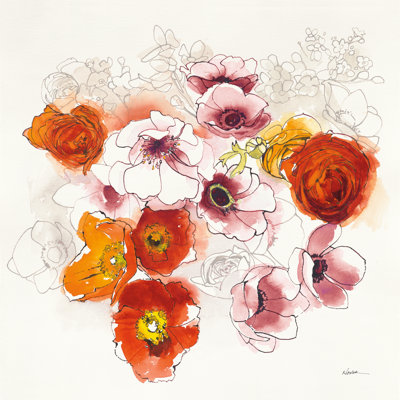 Fall Fleurs 1 Piece Wrapped Canvas Painting