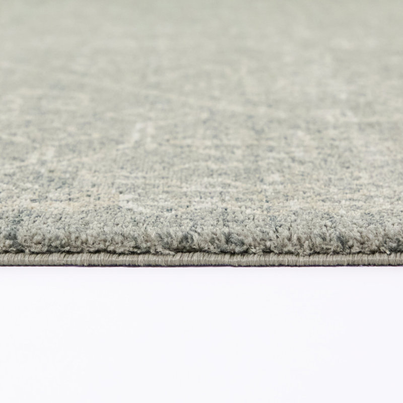 Tapis Ryland Blue à médaillon traditionnel, 7 pi 10 po x 10 pi