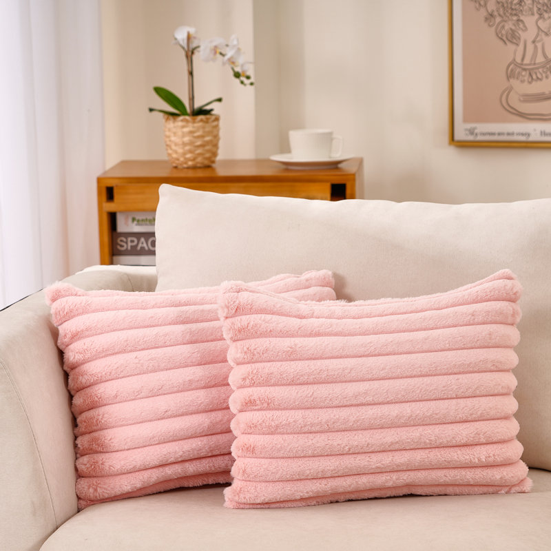 Housse de coussin rectangulaire, Rose clair