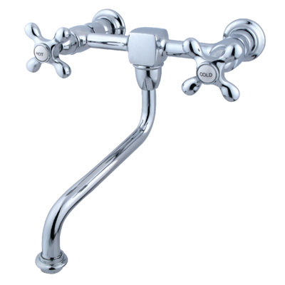 Kingston Brass Heritage Two-Handle 2-Hole Wall Mount Bathroom Faucet