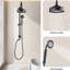 Douche de 2,5 gallons par minute avec pomme de pluie de 8 po et douchette de style noir mat en laiton