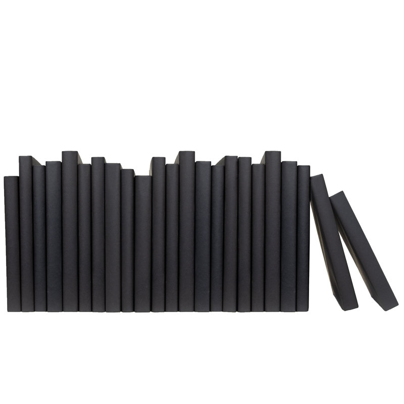 Livres décoratifs - livres surdimensionnés en papier onyx - livres noirs au pied