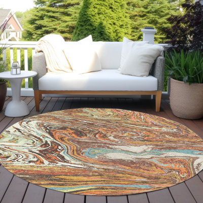 Tapis d'intérieur / extérieur brun Malika 