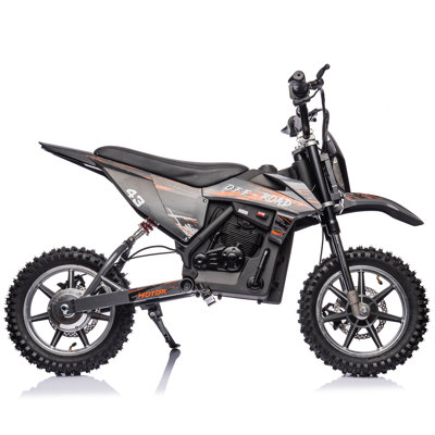 Motocyclette électrique noire à grande vitesse pour enfants avec moteur PP sans balai pour le jardin et le plein air