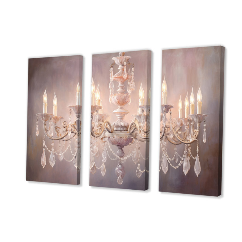 Lustre Serene Lustre II sur toile, 3 pièces, H 28 po x l 36 po x P 1 po