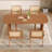 Brown Rectangular Solid Wood Butterfly Leaf Dining Table-667988723