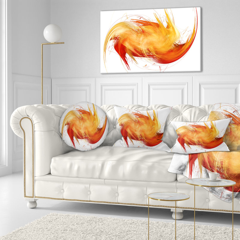 Motif fractal abstrait brun - Coussin imprimé abstrait