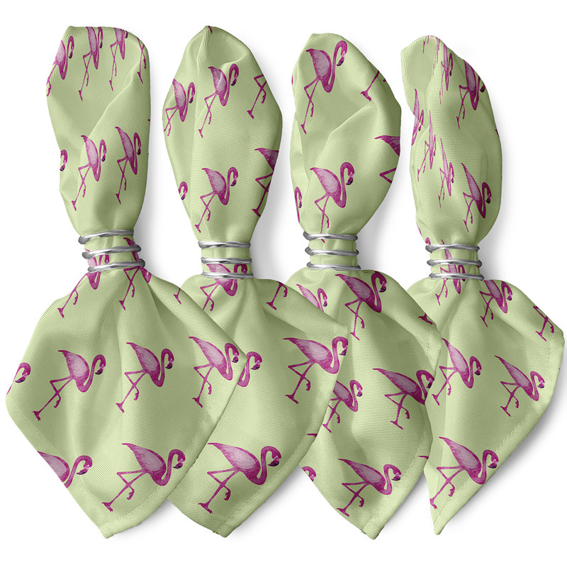Ensemble de serviettes 4 pièces Josefien Flamingo, Vert