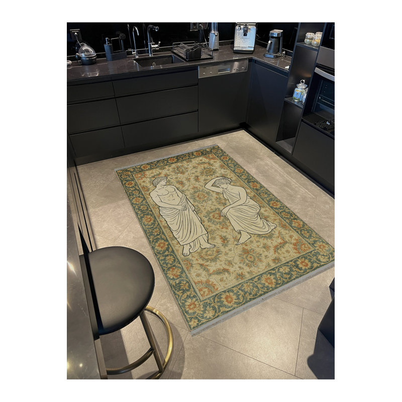 Tapis tissé crème Mosso, 4'7" x 6'7"