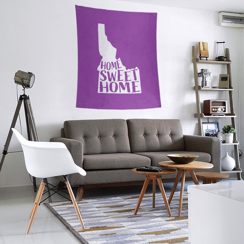 Tapisserie Home Sweet Idaho, H 104 po x l 88 po, Violet